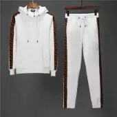 casual wear fendi tracksuit jogging zipper winter clothes fd20196801 white
